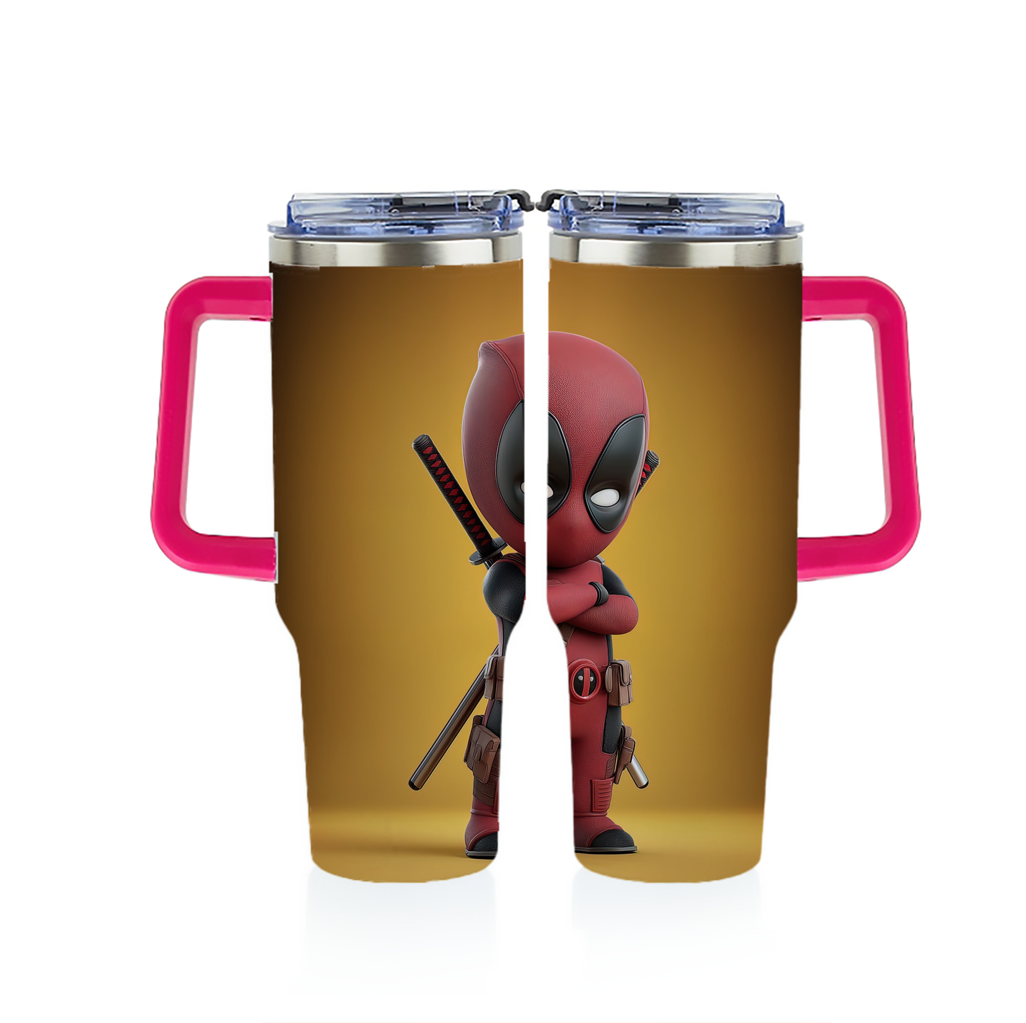 （画像用） Deadpool デッドプール 1200ｍLフルプリント車用タンブラー